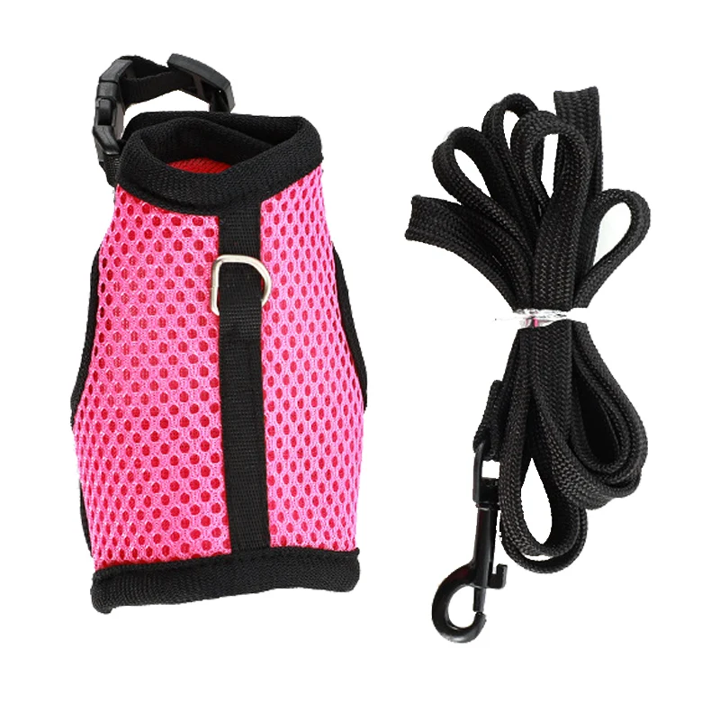 Solid Adjustable Pet Harness and Leash for Rabbit Bunny Cat Ferrets Outdoor Walking Pets Supplies rabbit harness and leash set,rabbit harness set