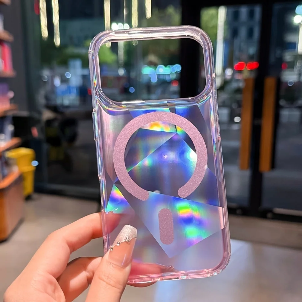 Luxury Neon Gradient Phone Case with Four-Corner Anti-Knock Protection