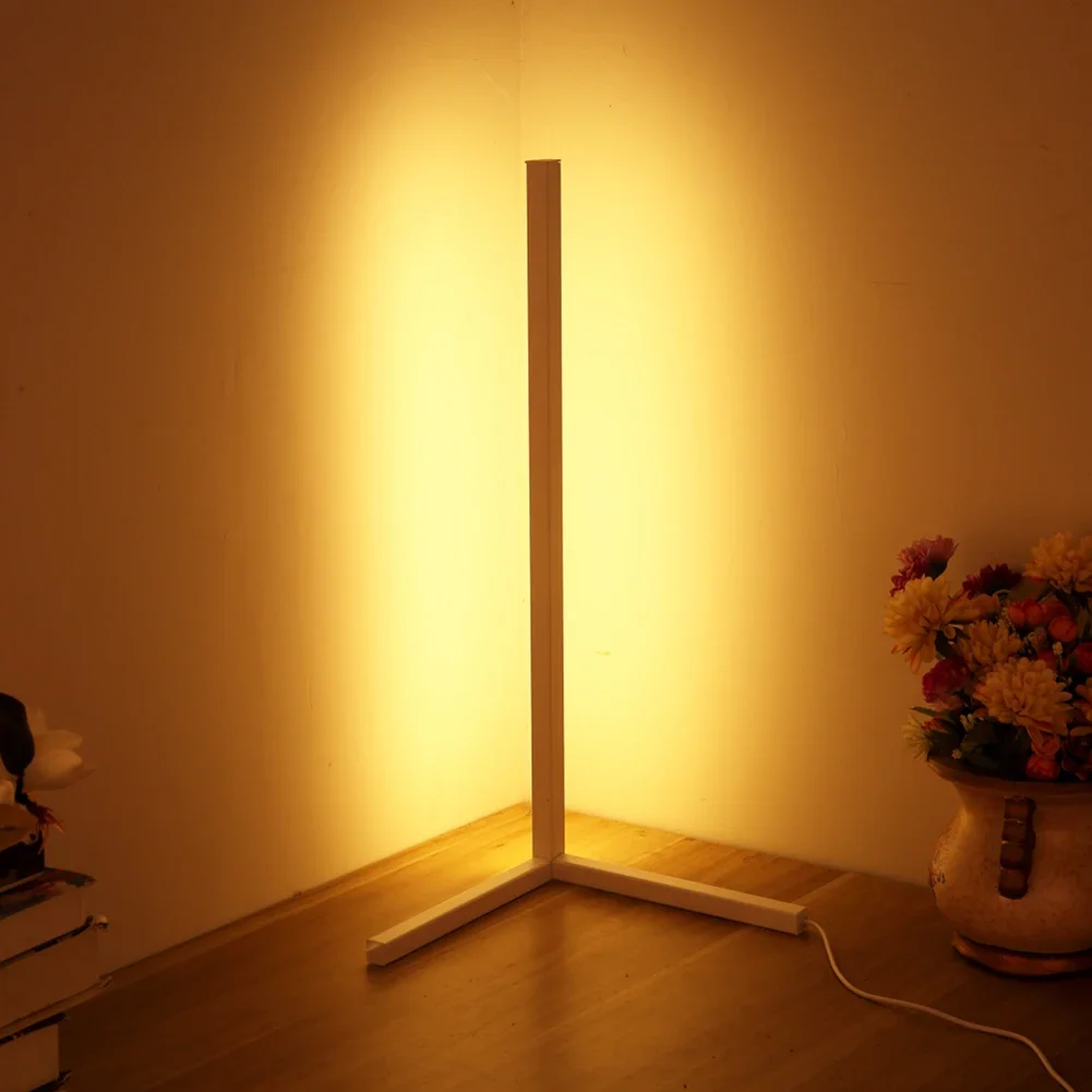 

Modern LED Corner RGBW Floor Lamp Simple LED Rod Floor Lamps for Living Room Bedroom Atmosphere Standing Indoor Light Fixtures