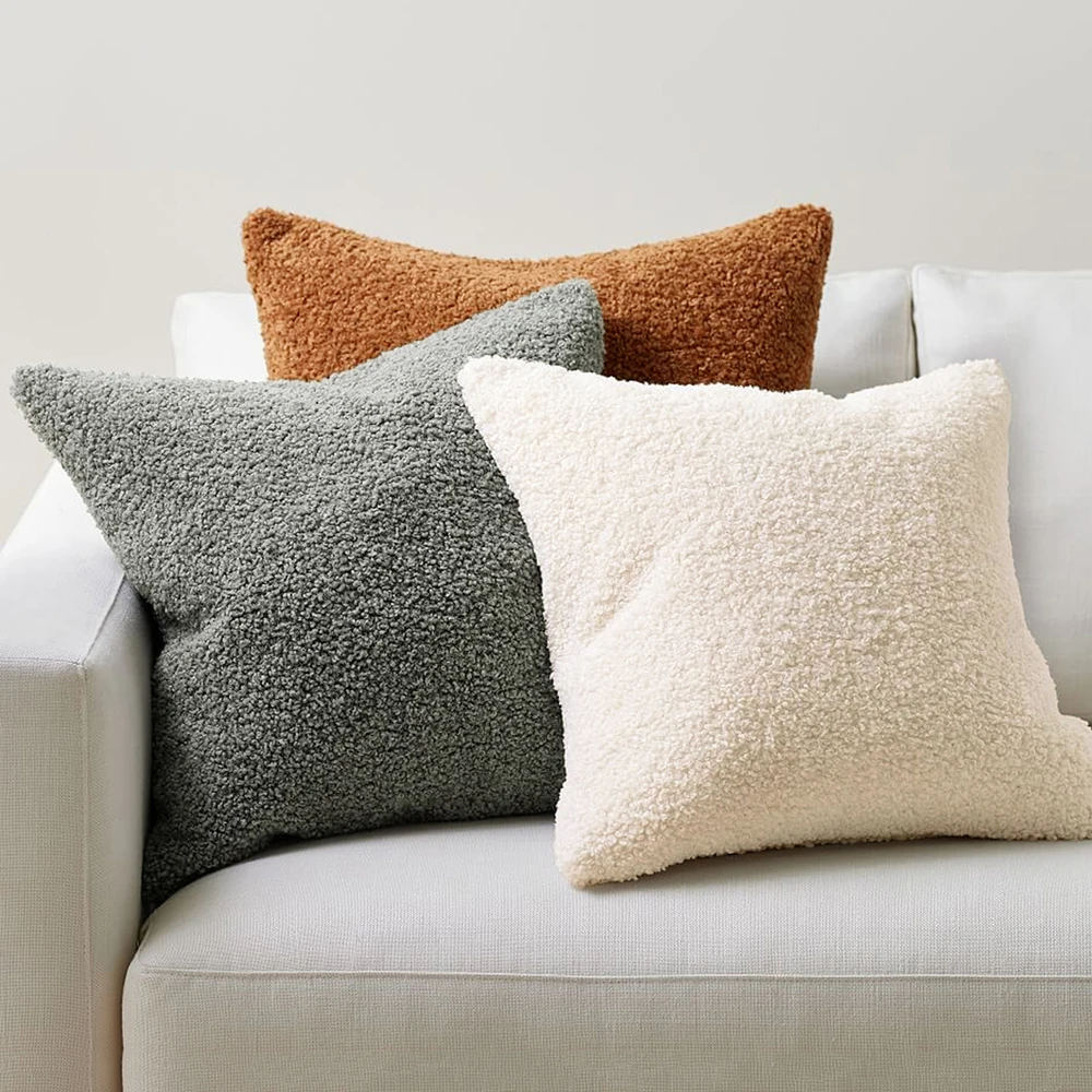 

Plush Cushion Cover Cozy Faux Fur Pillow Cover Sofa Living Room Decorative Pillows Nordic Home Decor Pillowcase Sofa Chair Car