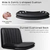 PU Leather Armless Cross Legged Office Desk Chair for Home Office, Modern Swivel Height Adjustable Wide Seat, Offices Chairs 5