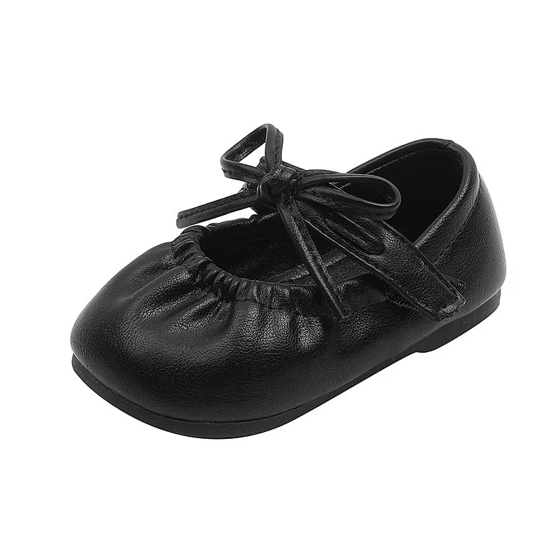 Girls Leather Shoes New Fashion Casual Soybean Shoe Small Children Shoes Breathable Soft Bottom