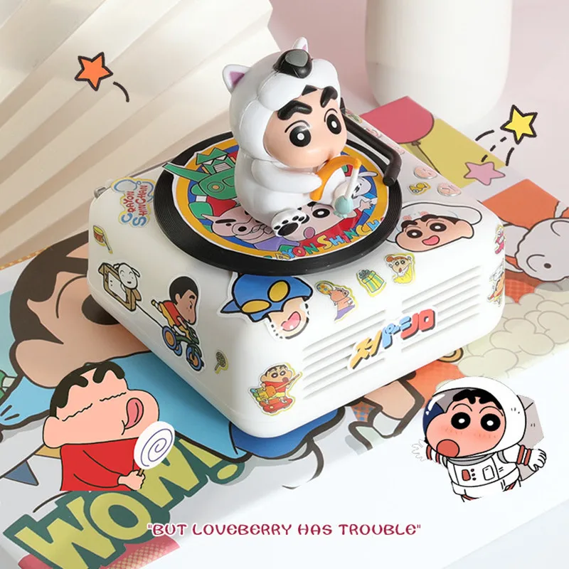 

Crayon Shinchan Bluetooth Speaker Mini Record Player Cute Desktop Bluetooth Mobile Portable Audio Birthday Gift Decorative Toys
