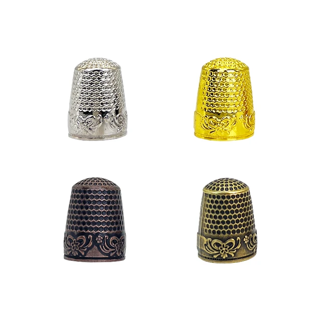 1pc Vintage Thimbles Metal Finger Protector Household Sewing Thimble  Needlework Quilting Craft Tools Sewing Accessories