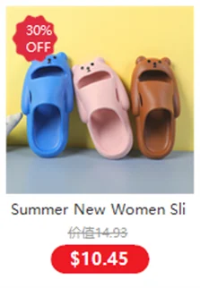 Cartoon Pig Summer Slippers Women Men Outdoor Beach Sandals Thick Soft EVA Anti-slip Sole Ladies Shoes Couples Men's Slippers