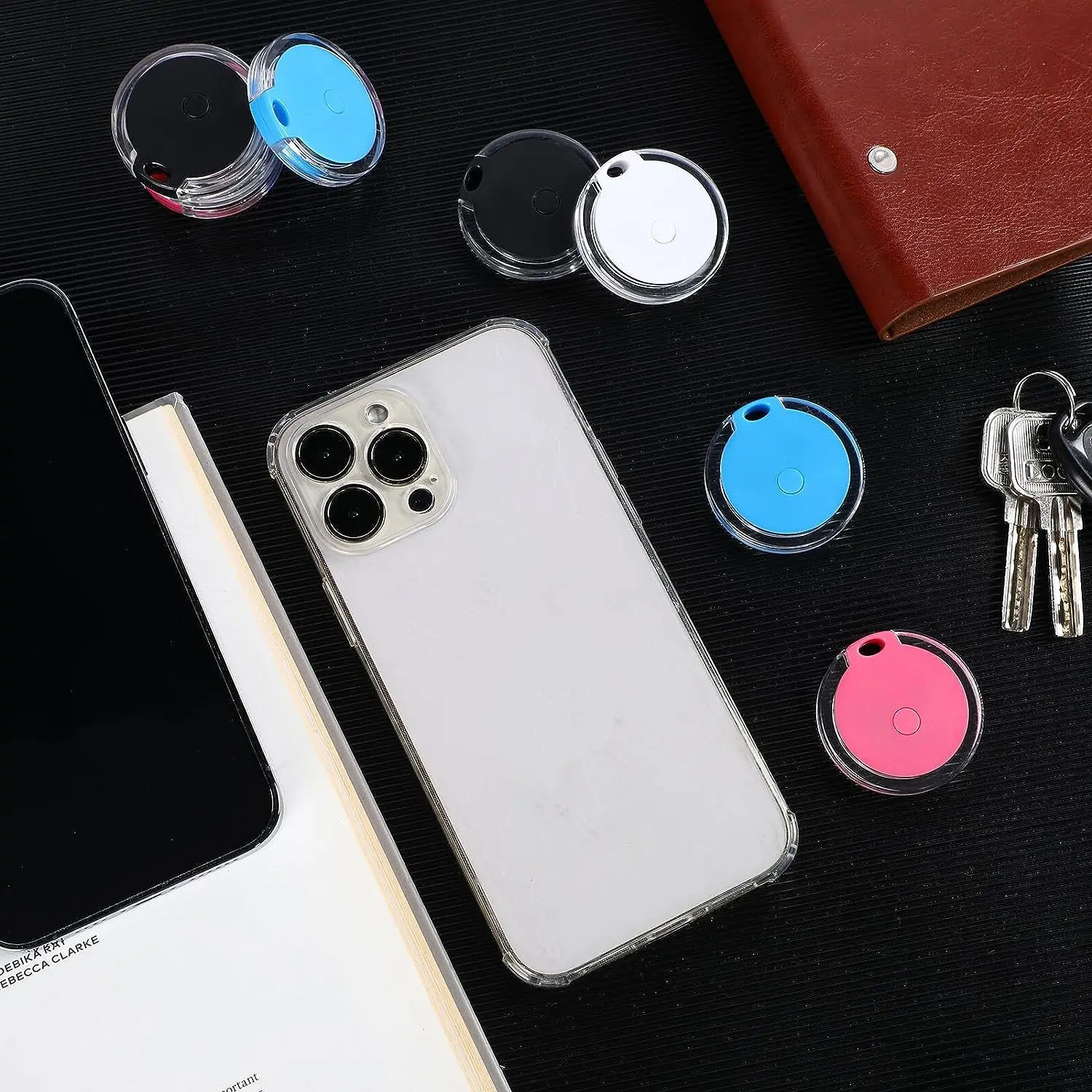 Round smart anti-loss device Keychain tracker Locator Bag Finder Bluetooth pet tracker