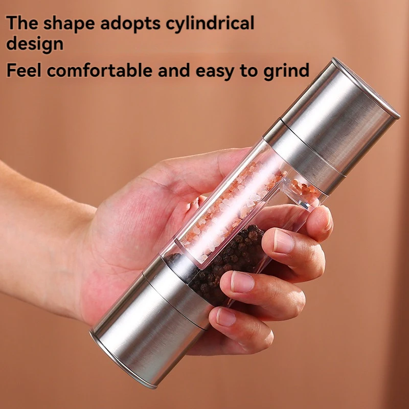 Salt and Pepper Grinder 2 in 1 Manual Stainless Steel