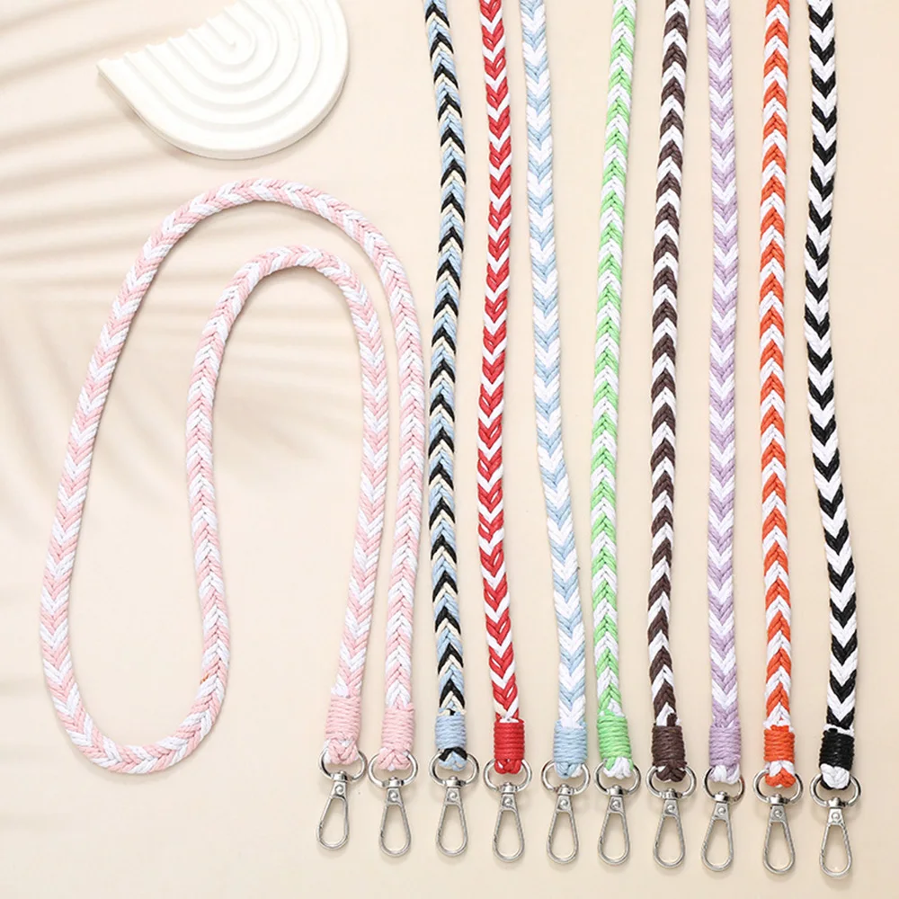 

66/67cm Colorful PU Rope Woven Shoulder Bag Strap For Crossbody Creative Phone Lanyard Strap Rop Belts For Bag Accessories