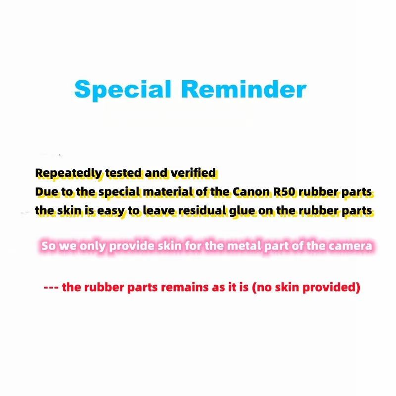 Decal Skin Vinyl Wrap Film Mirrorless Camera Body Protective Sticker Protector Coat For Canon R50 EOS EOSR50