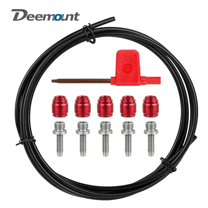Bicycle Disc Brake Hose 5 Pairs Olive Needle Olive Ring & 2500mm for Sram 3-Layer Oil Tube Pipe Brake Replacement Fits
