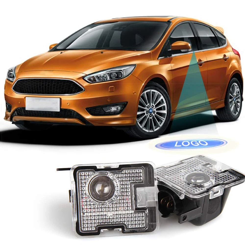 2Pcs Car Side Led Lighting Sign Lampada Di Proiezione Specchietto Retrovisore Illuminazione Luce Di Benvenuto Per Fox Focus Rs St
