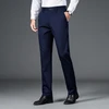 Male Smart Casual Pants Stretchy Sports Men's Fast Dry Trousers Spring Autumn Full Length Straight Office Black Navy Work Pants 3