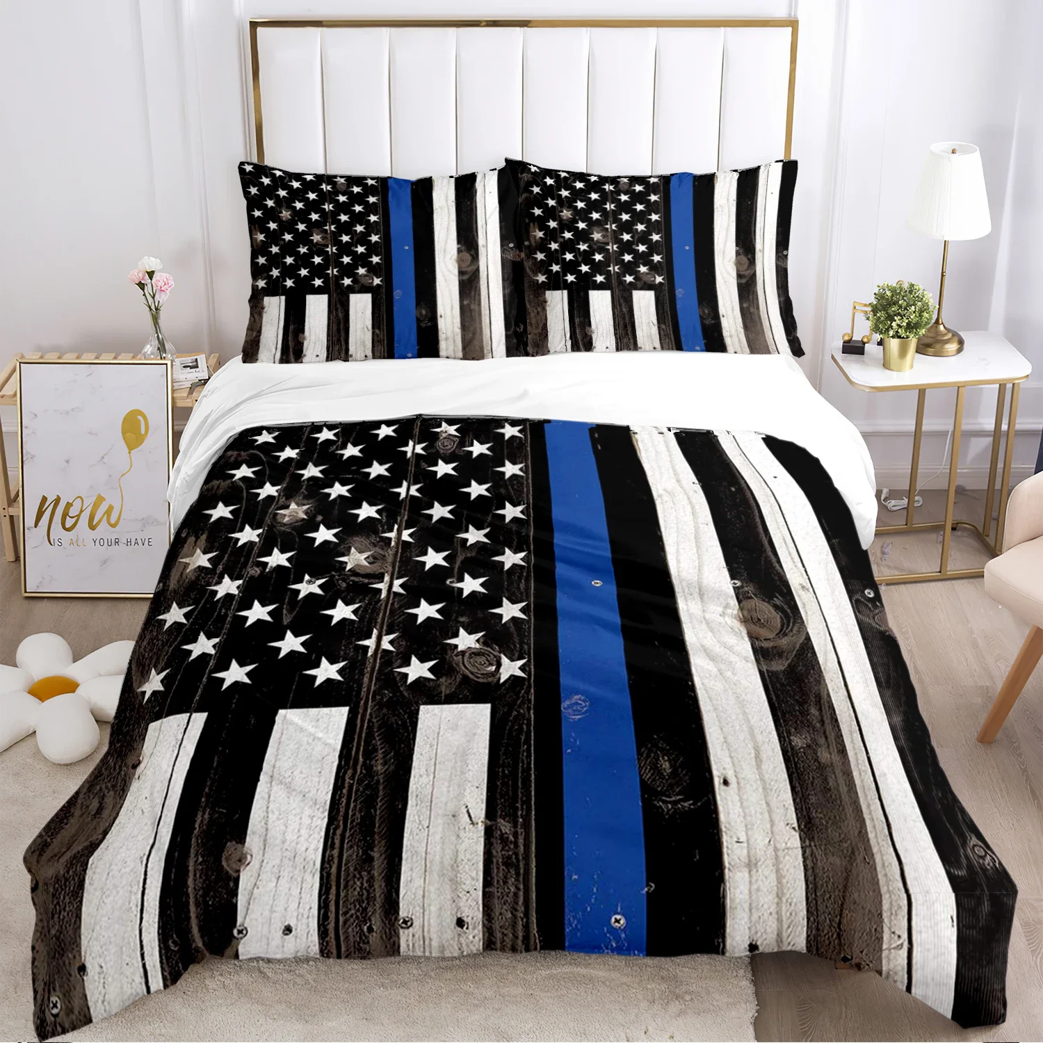 US UK National Flag Digital Polyest Duvet Cover Bedding sets Soft Quilt Cover and Pillowcases for Teens Single/Double/Queen/King