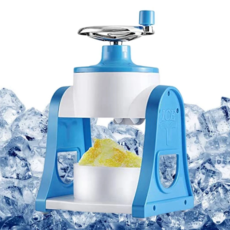 1 PCS Shaved Ice Machine Home Small Manual Ice Crusher Summer Hand-Shake Ice And Hail Ice Ice Breaker Make Ice Maker Blue 3