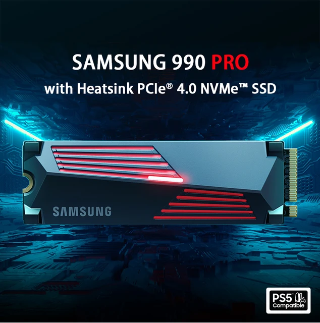 SAMSUNG SSD 990 PRO with HeatSink PCIe 4.0 NVMe M2 Original