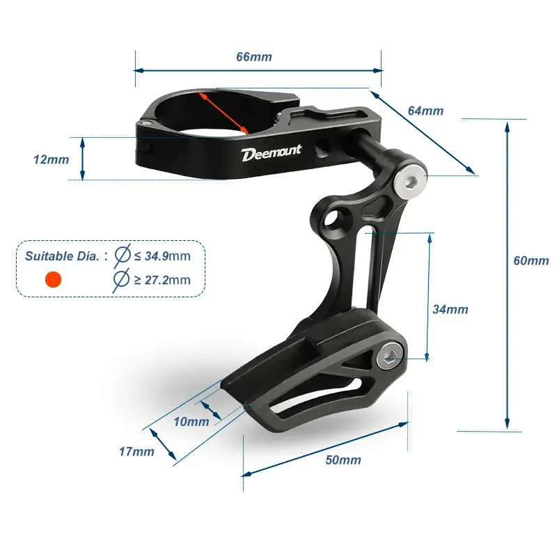 Bicycle Chain Guide Bike Chain guide MTB 1X System ISCG 03 ISCG 05 BB Post Mount CNC Machined Anodized 1 Speed Single Plate Wide Narrow Gear Guider