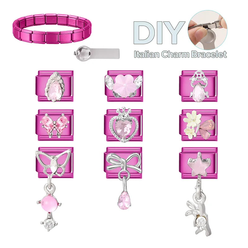 Women 9mm Stainless Steel Bracelet DIY Making Gift