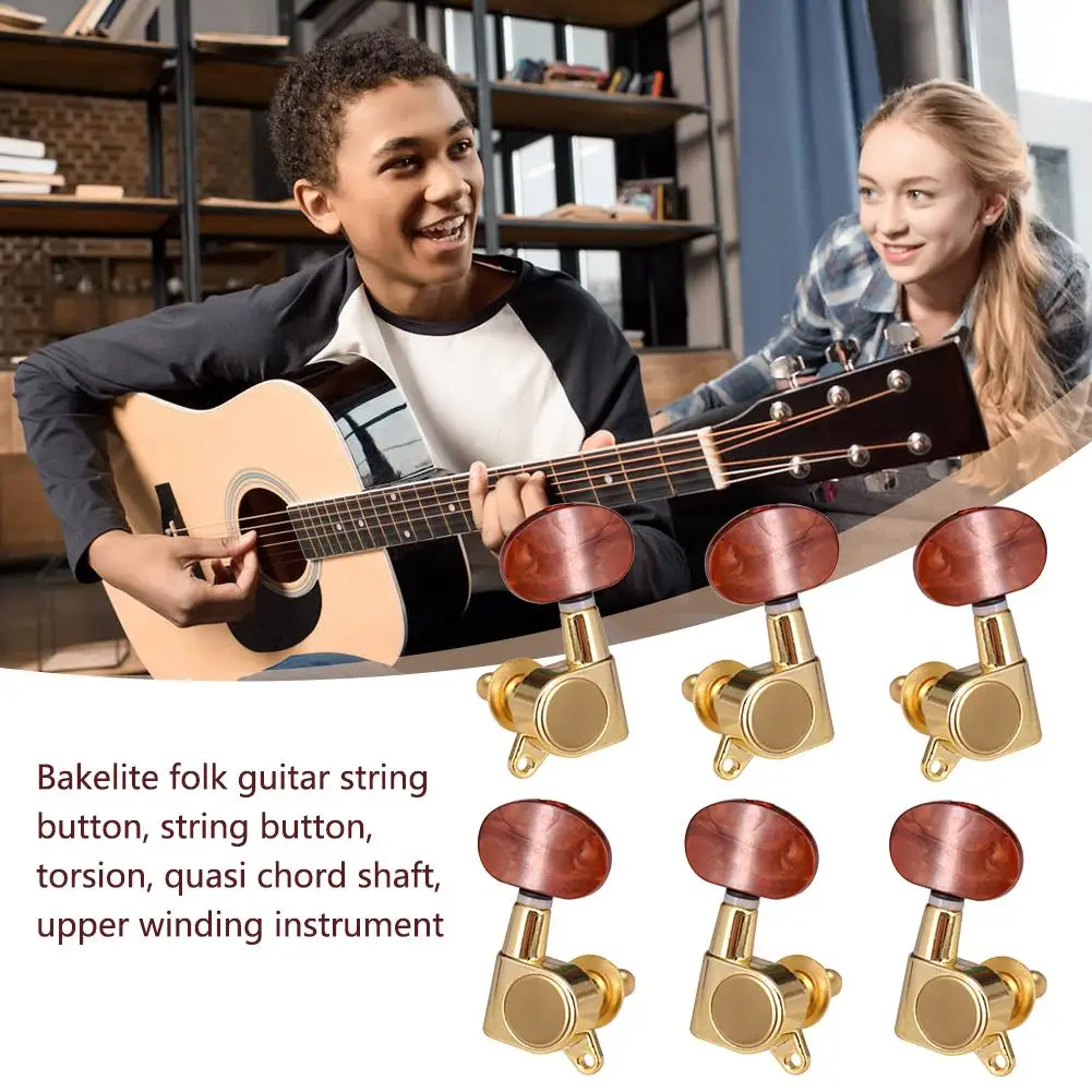 Guitar String Tuning Pegs Tuner Machine Heads 6pcs for Electric Acoustic Guitar guitar tuner