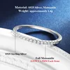 Halaile 1.5mm D Color Moissanite S925 Sterling Silver Stackable Row Ring with GRA Trendy Fine Jewelry Women Classic Dainty Gift 4