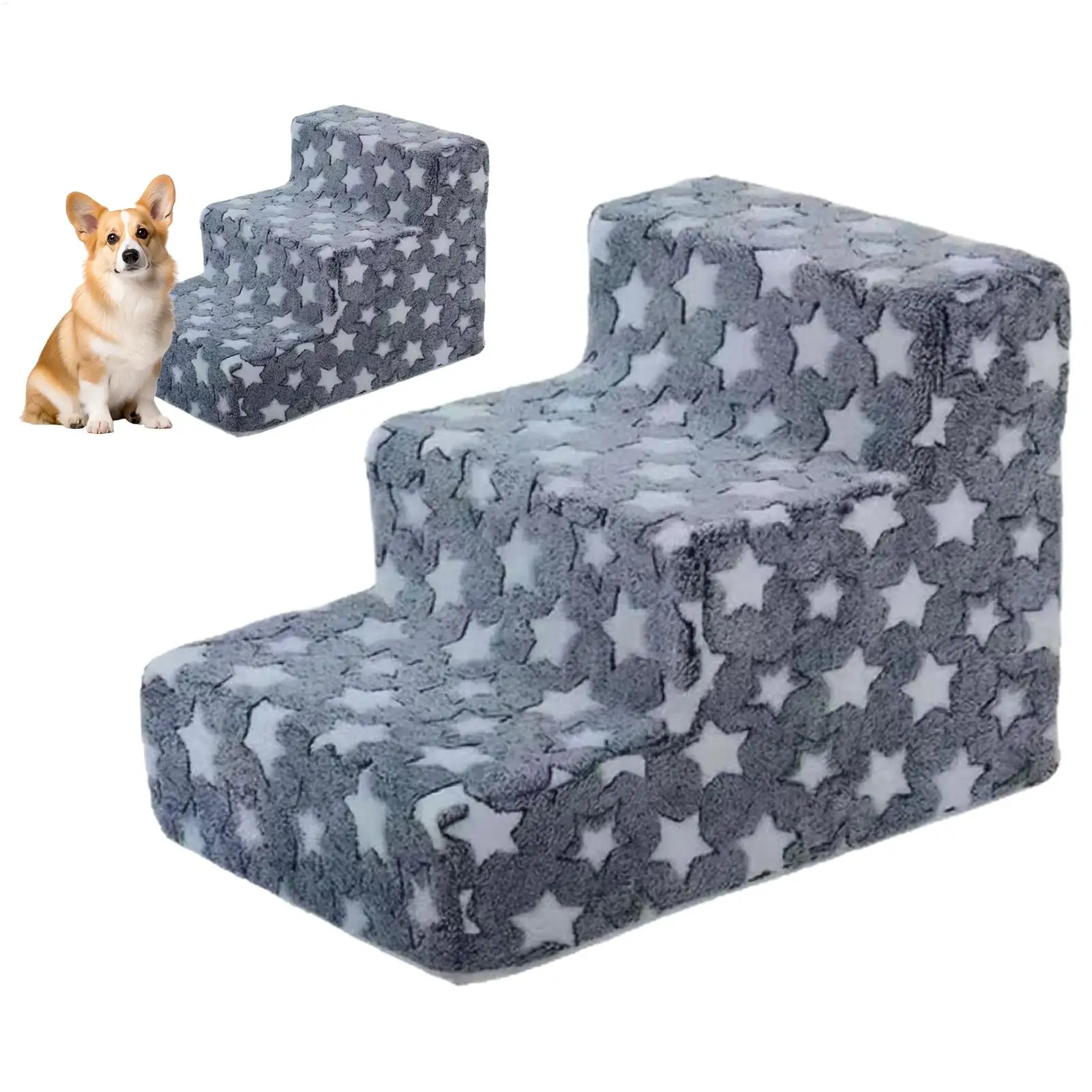 Pet 2/3 Steps Dog Secure Stairs Ramps Non-Slip Pet Steps for Older Dogs Pet with Joint Pain Sofa Bed Ladder