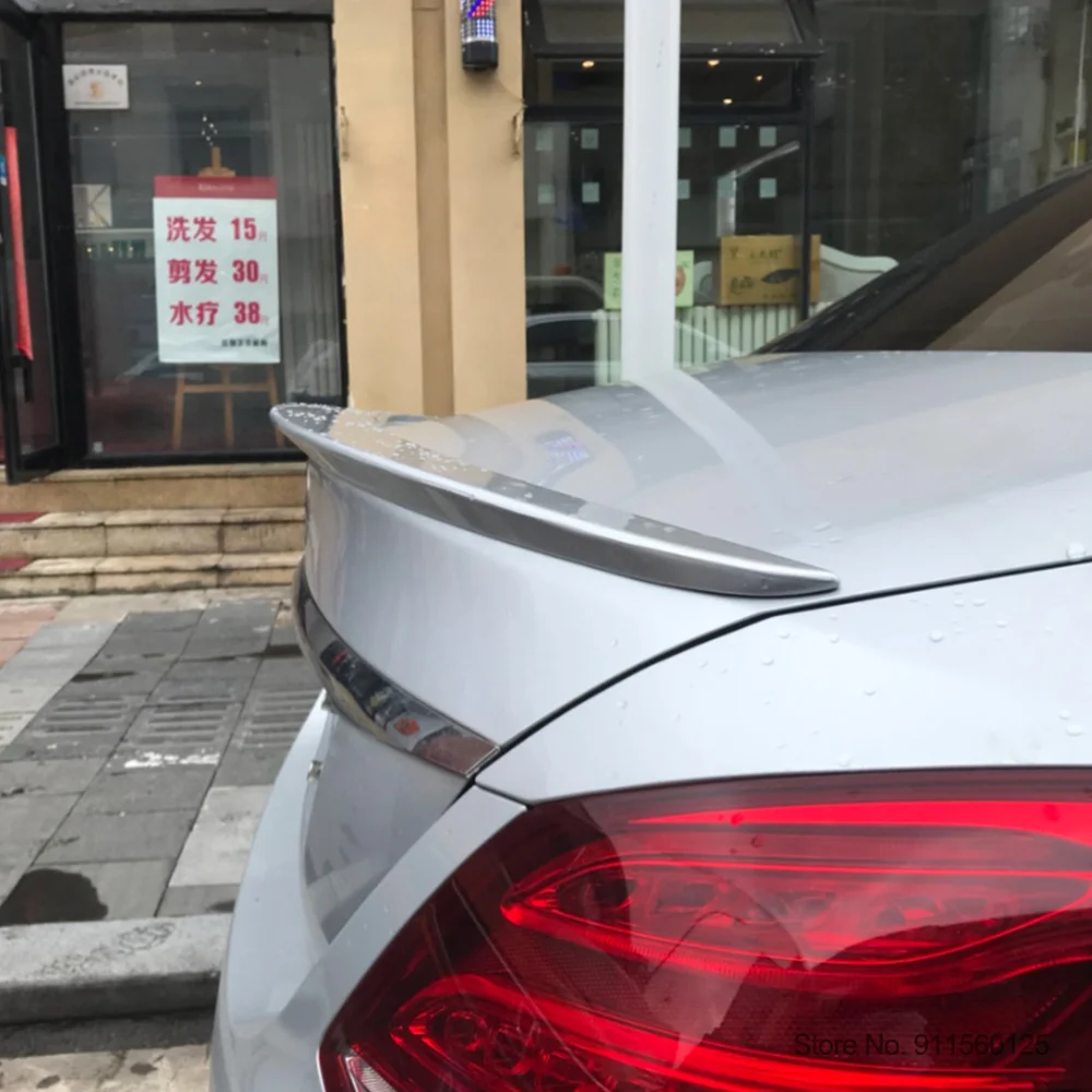 Pro mercedes benz c-class W205 černá spoiler 2014-2019 auto dekorace ABS plastový malovat malba barva zadní kufr přístřeší spoiler