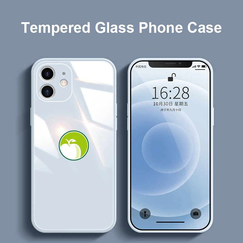 Tempered Glass Phone Case For iPhone 13 12 Mini 11 Pro XS Max SE 2020 XR X 8 7 6s 6 Plus Luxury Cover Soft Silicone Frame Case cheap iphone 13 mini case