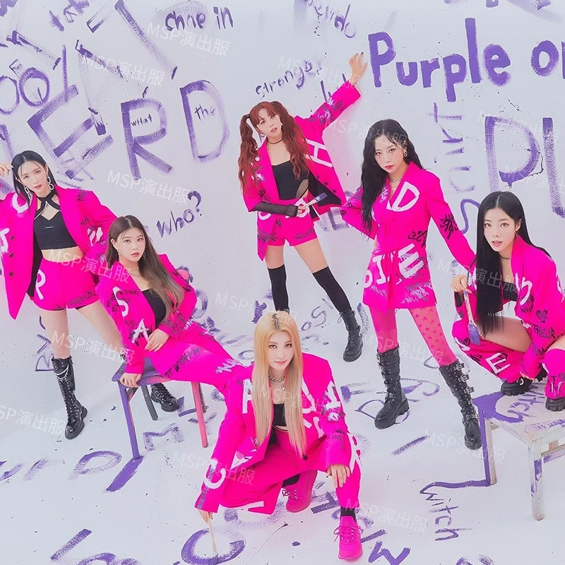 New Girl Group Performance Attire Korean Dance Kpop Singing Costumes Hip-Hop Street Dance Set Jazz Cothes XH123