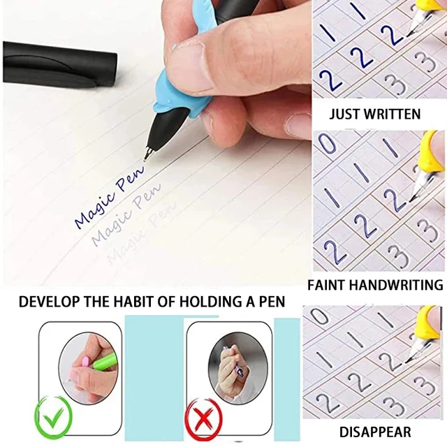 4 PCS/Set Reusable Magic Practice Copybook with Pen Refill for Kids English Reusable Magical Copybook Kids Tracing Book 2