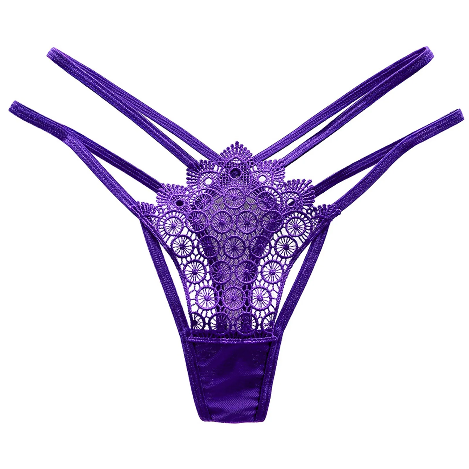 Womens-Sexy-Bud-Lace-Hollow-Embroidery-Interwoven-Thin-Strap-Thong