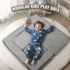 for kids Modular Sofa Bed Set Playroom Furniture 4Pcs with Removable Cover Grey 5