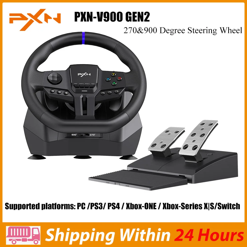 PXN V900 PCレーシングホイール、PS3、PS4、Xbox Amazon.com: PXN V900 PC Steering Wheel Gaming - 270/900