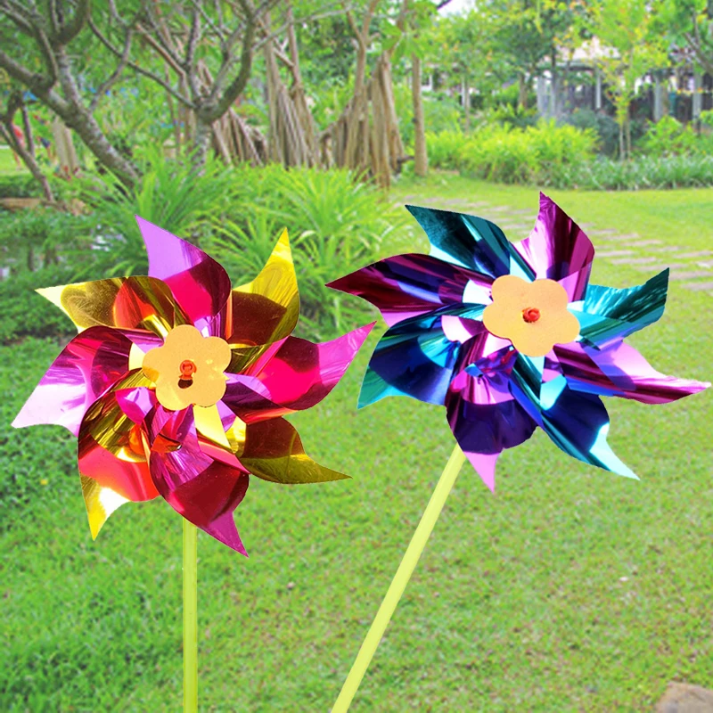 

5Pcs Mixed Random Color Pinwheel Windmill Effective Bird Repellent Home Garden Orchards Courtyard Lawn Decorations Wind Spinner