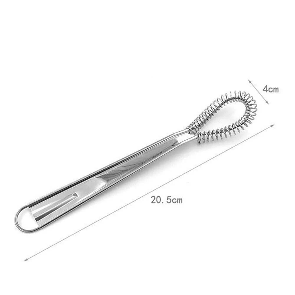 Stainless Steel Spring Manual Whisk Egg Beater Handheld Mini Kitchen Eggs Mixer egg beater balloon wire whisk wire whisk ball whisk