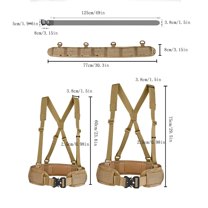 حزام تكتيكي متعدد الوظائف في الهواء الطلق ، حزام م...