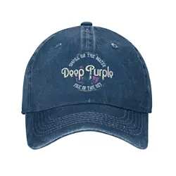 Deep Purple Baseball Cap - Washed Street Style Unisex Hat - One Size (Navy Blue)