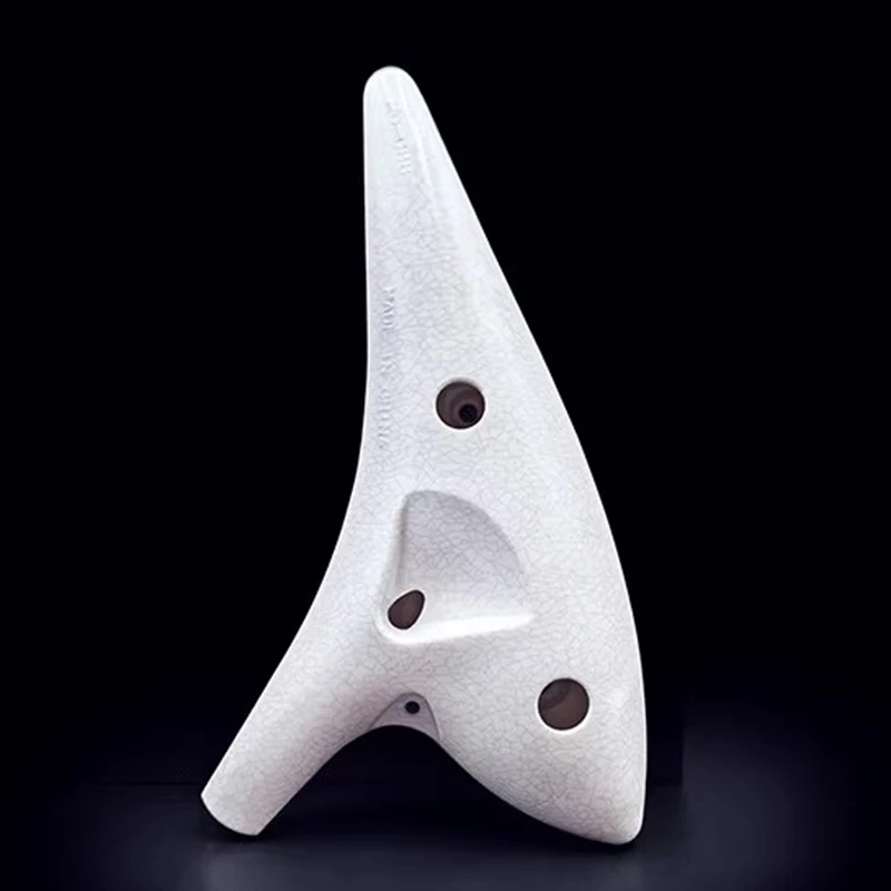 Resin Ocarina 12 Hole AC Tuning Beginners Wood Grain Ocarinas Professional Alto Tone C Ocarina Music Instruments for Children