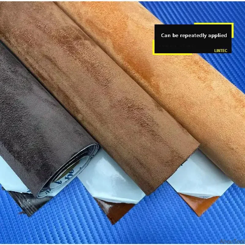 50*149cm 0.8mmThick Suede Self-adhesive Fabric Adhesive Synthetic Leather Cloth for Car Interior Dooration Furniture Decoration