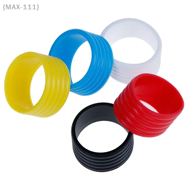 【No】4 Pcs Performance Grip Rings, Stretchable Rubber Shock Absorbers For Enhanced Tennis Racket Control And Comfort 2