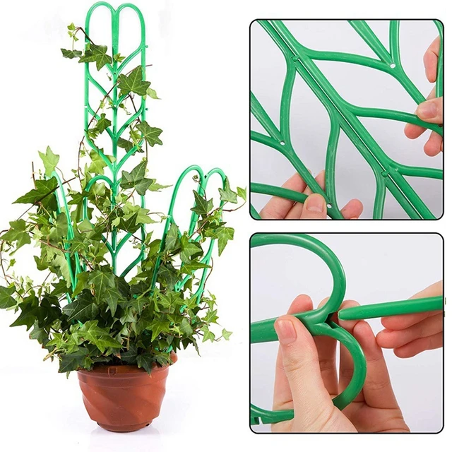 Növényi Hegymászás Kert Kerti Műanyag Ketrecek Támogató Virágtartó Vine Trellis Bracket Beltéri Cserepes Rögzítő Rúd Készletek - Image 2