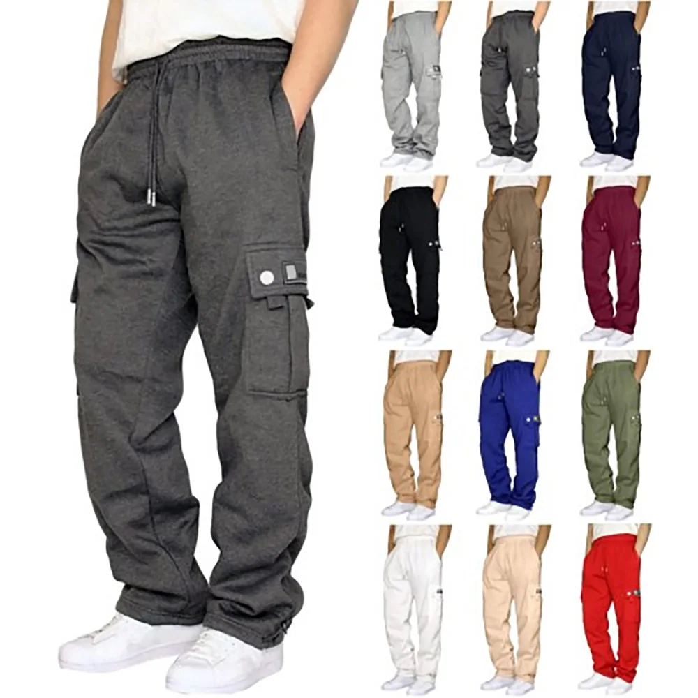 Men Casual Tracksuit Pants Elastic Waist Trousers Sport Jogging Tracksuits Sweatpants Harajuku Streetwear Pant Plus Size S-5XL