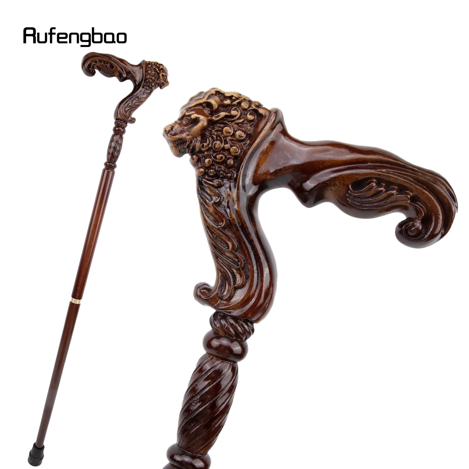 茶色の木製の吸血鬼のコスプレワンド杖杖茶色装飾木製パーティーハロウィーン杖ファッション93cm