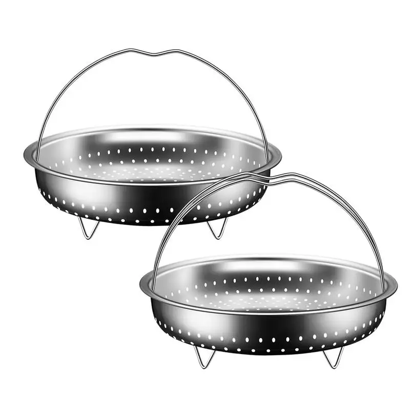 

Stainless Steel Food Steamer Steaming Grid Drainer With Handle Fits Various Size Multipurpose Pot Accessories For Steaming Food