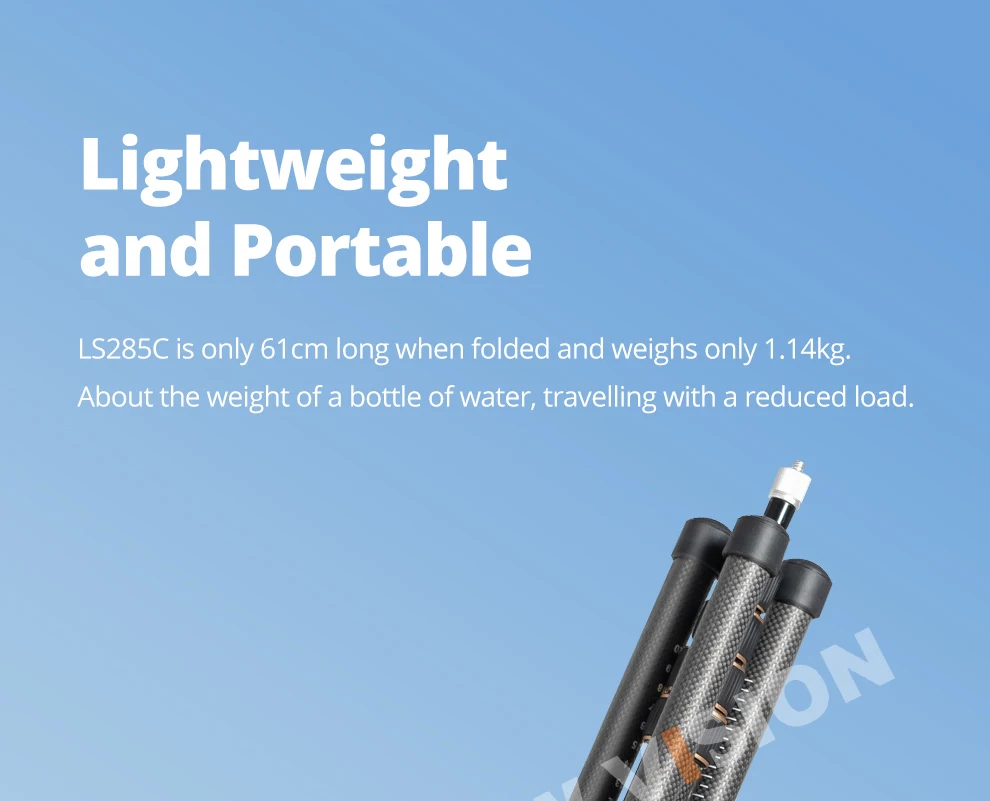 QZSD LS-255/285 Reverse folding light stand Photography outdoors Portable tripod
