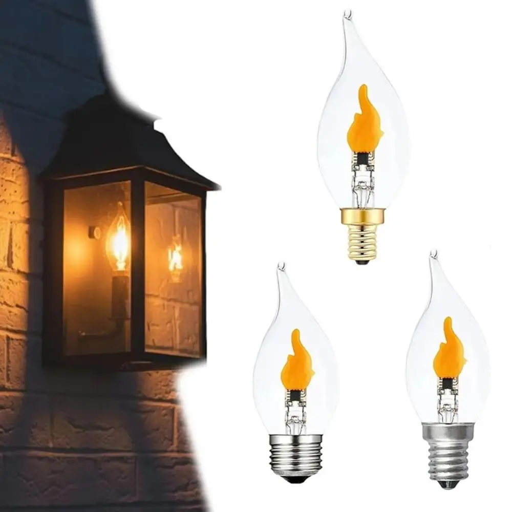 깜박이는 유리 LED 불꽃 전구 PVC 110V 220V 분위기 장식 전구 E12/E14/E27 시뮬레이션 화염 램프 휴일 파티 장식