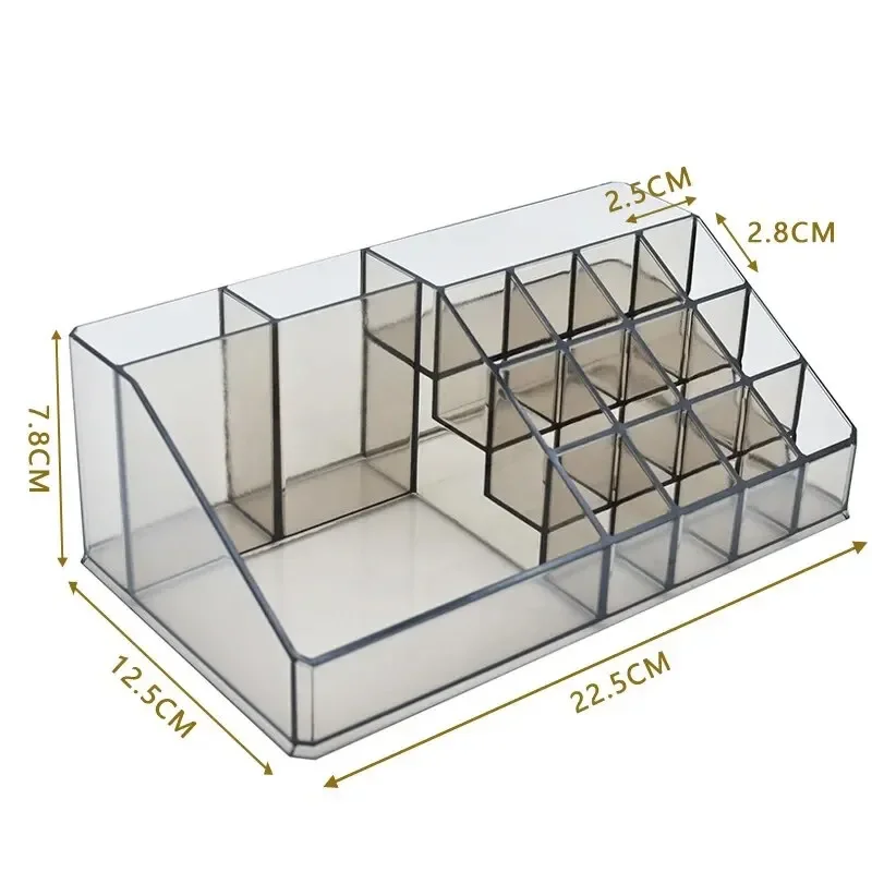 Makeup Organizer Desktop Makeup Storage Box Multi-layer Drawer Lipstick Organizer Multi-functional Storage Transparent Black