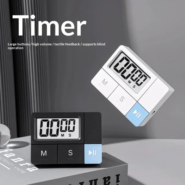 Minuterie électronique, outil de minuterie de cuisine, rappel de temps, minuterie visuelle, auto-apprentissage des étudiants 1