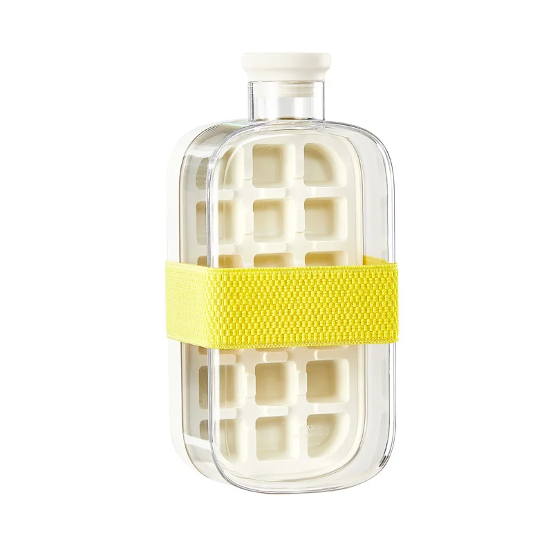 Cool ice grid ice cube mold pressing making artifact with cover food grade making straw dual-purpose kettle
