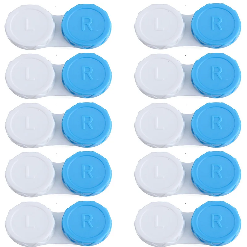 10 adet Kutu Lensler Renkli Öğrenciler Kutusu Göz Lensleri Seti Kontakt Lensler Kutusu YXYJH02