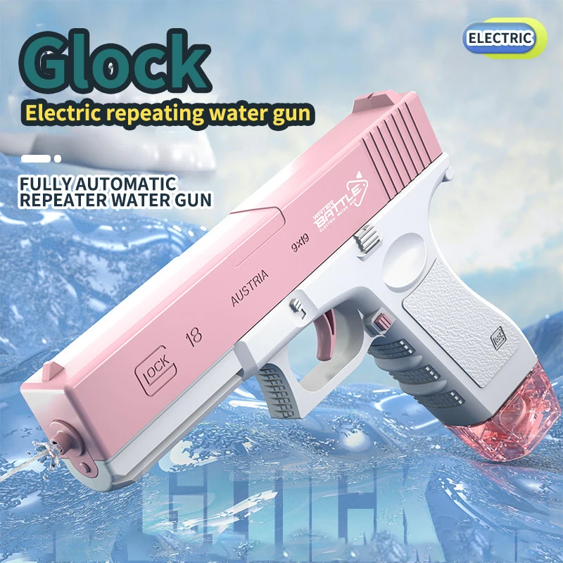 Summer Electric Pistol Water Guns Toys Full Automatic Summer Shoot Beach Outdoor Fun Toy For Children Boys Girls Adults Gift 4