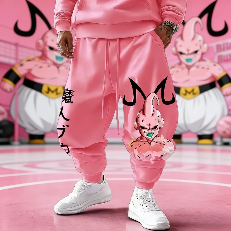 ドラゴンボールメンズパンツスポーツウェア魔人ブウ春秋冬日本アニメジョガーパンツ原宿ファッションズボン